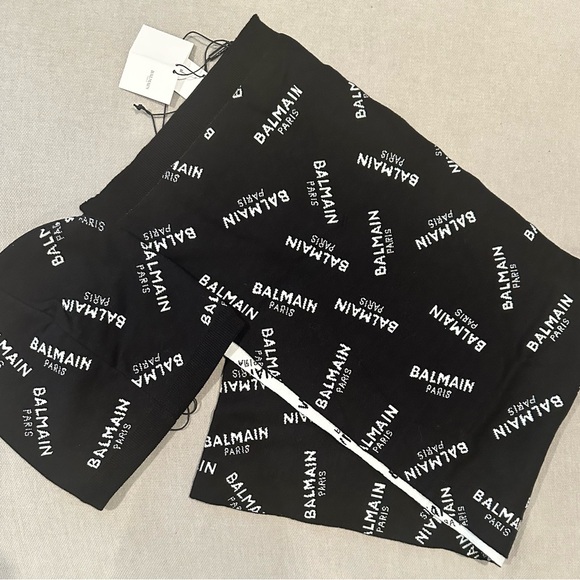 Balmain Beanie Hat and Scarf